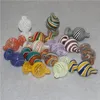 2pcs smoking 25mm OD Colorful Bubble Carb Cap Wig Wag Dome 2mm 3mm 4mm Thick For Quartz Banger Nail Glass Bongs Oil Rig