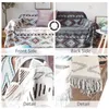 Geometrische deken Aztec Sofa Cover Stijlvolle Nordic Bedsprei's Omkeerbare gooien Dekens voor Couch Floor Rug Koce Woondecoratie