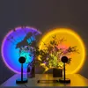 Nowość Oświetlenie Lampy Projektor 180 Stopni Redation Rainbow Sun Mode Sunset Mode Light Light USB Romantic Lampa projekcyjna na imprezę motyw sypialnia wystrój