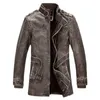 FGKKS Hiver Hommes En Cuir Daim Veste Marque De Mode Qualité Polaire Doublé Moto Faux Cuir Manteaux Mâle Vestes En Cuir 201127