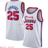 Maglia da uomo Ben Simmons # 25 cucita su misura Bianco grigio blu rosso Maglie da basket Uomo economico Donna Gioventù