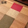 Creatieve handgemaakte theematten placemat tafel mat onderzetters Chinese nationale bamboe filament decor ambachten linnen katoen tafelloper T200703