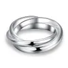 Damen-Silberringe, modischer Silberhochzeits-Verlobungsschmuck, dreischichtig, Größe 5–10, Unisex-Ring für Männer R167