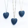 Сердце лавовая рок кулон ожерелье 9 цветов ароматерапии эфирное масло диффузор в форме сердца каменные ожерелья для женщин мода ювелирные изделия DHL