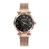 Casual Women Romantic Starry Sky Wrist Watch Bracelet Leather Rhinestone Designer Ladies Clock Simple Dress Gift8380223