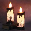 PheiLa LED Flammes Lumière Chaude Bougies Lampe À Piles pour Halloween Intérieur Salon Horreur Décoration H1222