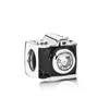 925 Ayar Gümüş Kamera Dünya Evi Hediye Kutusu Yay Düğüm Sabit Dize Asılı Parçalar DIY Boncuk Charm Boncuk Fit Pandora Bilezik Kolye Takı Hediye