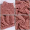 Hirsionsan Pull Femmes Hiver Mink Cachemire Pulls Casual O Cou Doux Pull Chaud Automne Mohair Pulls Pull Femme 201221