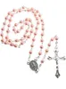 3pcs / pack 6mm Glass Pearl Bead Rosario, Pearl Rosary Rosa Blå Röd Vit Tillgänglig