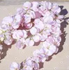 Simulation de fleurs de vigne de glycine allongée unique, décoration de scène pour studio de mariage intérieur et extérieur