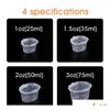 75Ml 3Oz Disposable Plastic Sauce Cups With Lid Seasoning Chutney Box Clear Take-Out Box Food Takeaway Small Storage Box 100Pcs Sn250r