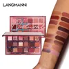 Langmanni Chocolate Eyeshadow Palette Nutural 18 Color Eye Shadow Tray Matte Pearl Glitter Earth Makeup Palettes1909875