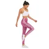 Marken Frauen Mode Legging Rote Lippen Druck Leggins Schlanke Legins Hohe Taille Leggings Frau Hosen LJ201006