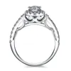 Solido 925 anello d'argento nscd simulato anelli di fidanzamento di nozze vendita calda argento donne anello amante gioielleria raffinata Y200107