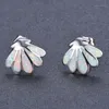 Stud Cute Seashell White/Blue Earrings Fashion Women Wedding Party Jewelry Accessories Valentine''s Day Birthday Gift1