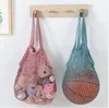 Shopping Bags Mesh Net String Bag Reusable Tote Fruit Storage Handbag Foldable Home Handbags Grocery Knitting Bag sea shipping FFB4030