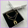 Slide Pendant Necklace Women Street Fashion Halsband Lyxdesigner smycken Retro Guldfärg av hög kvalitet Mens för gåvor D2110277049014