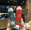 Bottiglia d'acqua Natale Babbo Natale del pupazzo di neve Bicchieri Doppia parete Isolare Thermos in acciaio inox Alcol vuoto Boccette trasporto marittimo LSK1669