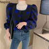 Damskie Kurtki Neploe Kwiatowa Kurtka Kobiety Chic Ciężki Haft Lamb Lamb Wool Krótki Znosić Koreański Moda Płaszcz Rękaw Crop Tops 27b