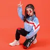 Nuova ragazza di autunno hip-hop costume da ballo jazz marea vestiti per bambini vestito da ragazza hip-hop Fresco gioventù della ragazza Top + pantaloni + gilet 6-15 anni