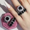 Choucong Handmade Wedding Rings High Quality Luxury Jewelry 925 Sterling Silver Fill Multi Color 5A Cubic Zircon Eternity Water Dr3251953