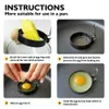 Anti-Brandwindende Siliconen Handvat Ronde Gebakken Egg Ring / Pan Tools Non Stick