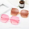 Square Glasses Trendy Stars With Same Style Sunglasses Ladies Fashion Oversized Shade Women 7 Colors Wholesale