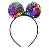 Europe Bébé Fille Cheveux Fermoir Paillettes Bowknot Hairhoop Enfants Bande Dessinée Bandeau Bandeau Princesse Enfant Danse Performance Cheveux Accessoire 6 Couleurs