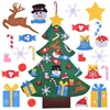 Творческий DIY войлока елочных Set Детские новогодние подарки двери Гобелен украшения Xmas Tree снеговика Санта-Клауса