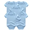 Baby Rompers 100 bawełniane krótkie rękawy niemowlę solidne kostiumy One nowonarodzone chłopcu dziewczęta kombinezon 012M304C6675000