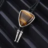 Bolo cravate pour homme femmes faites à la main art occidental Indian Alloy Coldie triangle Naturel Stone 2010286016268