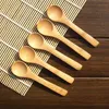 Wooden Jam Spoon Baby Honey Spoon Coffee Spoon New Delicate Kitchen Using Condiment Small 12.8*3cm LX3546