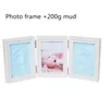 Hand&Foot Print Hands Feet Mold Maker Photo Frame With Cover Fingerprint Mud Set Baby Growth Memorial Gift 201211