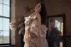 Spalle scoperte Tulle Ruffles Manica lunga Donna Kimono sexy Incinta Party Sleepwear Giacche Accappatoio su misura Camicia da notte trasparente Rob2509319