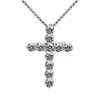 Anhänger Halsketten Luxus Kubikzircon Kreuz Halskette 925 Sterling Silber Christian Jesus Schmuck Für Frauen Geschenk