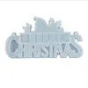 سيليكون قالب DIY كريستال الايبوكسي قالب رسالة عيد الميلاد قائمة صب القالب عيد الميلاد الديكور الديكور كرافت عن 26.9 * 15cm و BT712