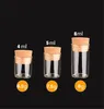 Small Test Tube With Cork Stopper 4mL 5mL 6mL Glass Spice Bottle DIY Craft Transparent Glass Bottle Drifting Bottle T9I001124