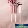 1PC 10ml 빈 둥근 립 광택 튜브와 지팡이 어플리케이터 재충전 플라스틱 립스틱 립 밤 병 바이알 DIY 컨테이너 새로운