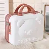 Nxy Cosmetic Bags Hot Selling Hand Case 14 Inchmakeup Beauty Bag Lockable Jewelry Box for Ladys Gift Pink 220302