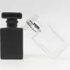 30ML uma onça portátil de vidro quadrado Perfume Garrafa Vazia recarregáveis ​​Atomizador com spray aplicador, transparente e preto Assorted para o curso LX3