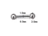 Anneaux de langue 5 Pc boules en acier échafaudage industriel barre droite barre de perçage d'oreille chirurgical sourcil Tragus anneau de mamelon Q sqcgYK