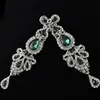 Mode -stijl verzilverde bruidslegering Rhinestone Crystal oorbellen Silver Jewelry Party sieraden