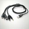 1.2m 5 in 1 USB Charging Cables for Nintend NEW 3DS XL NDS Lite NDSI LL WII U GBA for Sony PSP 1000 2000 Charger Cable Cord