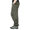 Pantalon cargo Jogger pour hommes Tactique Multi-poches Salopette Homme Combat Coton Lâche Pantalon Long Armée Militaire Travail Pantalon Droit LJ201007