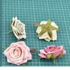 1 pcs 7cm Artificial Branco Rosa Cabeças De Flor De Seda Para Decoração De Casamento DIY Caixa de Presente de Grinalda Scrapbooking Craft Fake Jllkdl