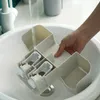 ONEUP Multifunction Toothbrush Holder Storage Automatic Toothpaste Dispenser Squeezer Dust-proof Storage Bathroom Accessories LJ201204