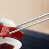 Jankng koreanska stil ätpinnar hög kvalitet 18/10 rostfritt stål pinnar japan sushi platt chop pinne kök server set t200227