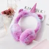 Orelha criança regalos Moda Inverno Plush unicórnio Earmuffs New Kids Ear Warmer Earmuffs Ear Cubra 1-5 anos KKA8127