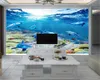 Photo personnalisée 3d papier peint Mural rêveur sous-marin corail dauphin salon chambre TV fond mur papier peint