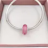 DIY charme pulseiras jóias pandora murano espaçador para pulseira fazendo pulseira fita rosa de esperança grânulo para mulheres homens presentes de aniversário festa de casamento 791604